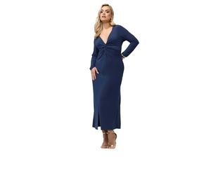 Yours London Curve Berry Knot Front Maxi Dress - Women's - Plus Size Curve