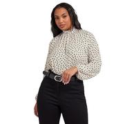 Yours London Curve & Black Polka Dot Blouse - Women's - Plus Size Curve