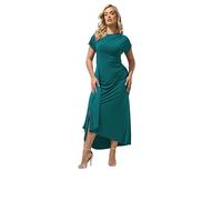 Yours London Curve Blue Gather Detail Dress - Women's - Plus Size Curve