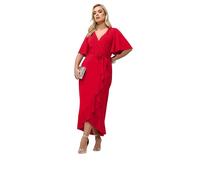 Yours London Curve Blue Wrap Dress - Women's - Plus Size Curve