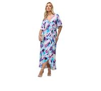 Yours London Curve Blur Ruffle Wrap Dress - Women's - Plus Size Curve