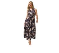 Yours London Curve Brown Abstract Knot Detail Dress - Women's - Plus Size Curve