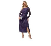 Yours London Curve Brown Polka Dot Knot Dress - Women's - Plus Size Curve