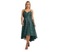 Yours London Curve Emerald Lace Midi Prom Dress - Women's - Plus Size Curve