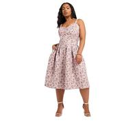 Yours London Curve Floral Jacquard Sweetheart Prom Dress - Women's - Plus Size Curve Pink