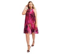 Yours London Curve Floral Print Halter Neck Dress - Women's - Plus Size Curve Pink