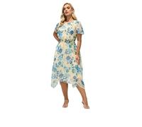 Yours London Curve Floral Ruffle Hem Dress - Women's - Plus Size Curve