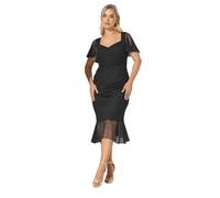 Yours London Curve Gathered Midi Dress - Women's - Plus Size Curve