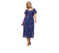 Yours London Curve Green Floral Ruffle Maxi Dress - Women's - Plus Size Curve
