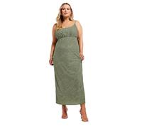 Yours London Curve Khaki Zebra Jacquard Maxi Dress - Women's - Plus Size Curve