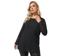 Yours London Curve Metallic Pleat Blouse - Women's - Plus Size Curve