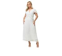 Yours London Curve Metallic Spot Twist Front Dress - Women's - Plus Size Curve
