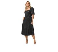 Yours London Curve Metallic Stud Midi Dress - Women's - Plus Size Curve