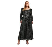 Yours London Curve Navy Sequin Maxi Dress - Women's - Plus Size Curve