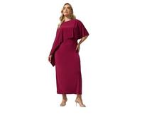 Yours London Curve Red Maxi Cape Dress - Women's - Plus Size Curve
