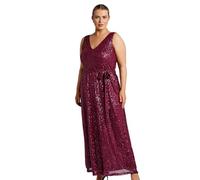 Yours London Curve Red Sequin V-Neck Maxi Dress - Women's - Plus Size Curve