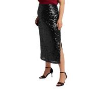 Yours London Curve Sequin Embellished Maxi Skirt - Women's - Plus Size Curve