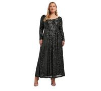 Yours London Curve Sequin Maxi Dress - Women's - Plus Size Curve Green