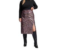 Yours London Curve Sequin Midi Skirt - Women's - Plus Size Curve