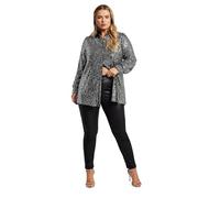 Yours London Curve Sequin Shirt - Women's - Plus Size Curve Silver