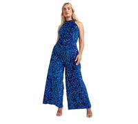 Yours London Curve Sequin Velvet Jumpsuit - Women's - Plus Size Curve