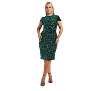 Velvet Sequin Dress Yours Green 20