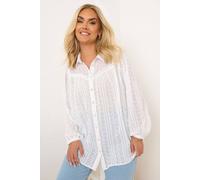 Yours Curve Embroidered Shirt - Women's - Plus Size Curve White