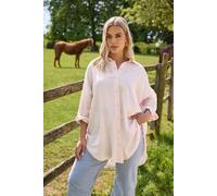 Long Sleeve Linen Shirt Yours Light Pink 20