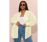 Yours Long Sleeve Linen Shirt In Yellow Yellow 20