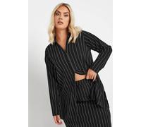 Yours Women's Long Sleeve Pinstripe Shirt in Black | Size: 14 Yours Black 14