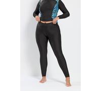 Yours Long Swim Leggings - Women's - Plus Size Curve Black