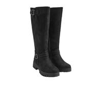 Yours - Long Wedge Boots In Wide E & Extra Wide Eee Fit - Women's