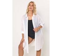 Yours Longline Beach Shirt In White White 22-24