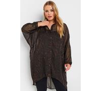 Yours Longline Shirt In Brown Brown 30-32