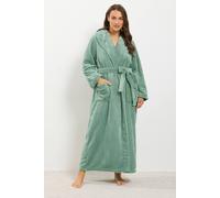 Yours Women's Luxe Dressing Gown in Green | Size: 22-24 Yours Green 22-24