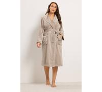 Yours Women's Luxe Dressing Gown in Natural | Size: 14/16