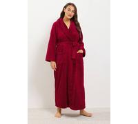 Yours Women's Luxe Dressing Gown in Red | Size: 30/32