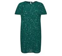 Yours Luxe: Ultimate Embellishment - Luxe Curve Forest Green Sequin Hand Embellished Cape Dress - Women's