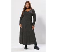 Marl Ribbed Maxi Dress Yours Grey 26-28