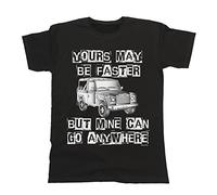 Yours May Be Faster But Mine Can Go Anywhere - Mens Organic Cotton Off Road 4x4 T-Shirt Black