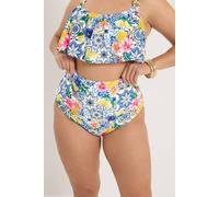 Yours Mediterranean Tile Super High Waisted Bikini Briefs Multi