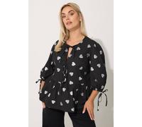 Yours Metallic Bow Tie Front Top In Black Black 30-32