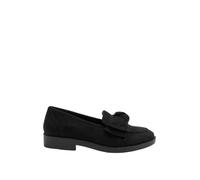 Yours - Microfibre Bow Loafer in Wide E Fit - Women's Black