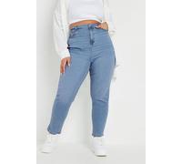 Yours Curve Wash Mom Jeans - Women's - Plus Size Curve Light Blue