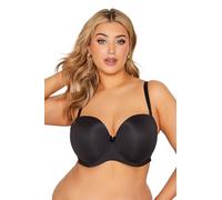 Yours Moulded Underwired Full Cup Multiway Bra with Removable Straps - Women's - Plus Size Curve Black