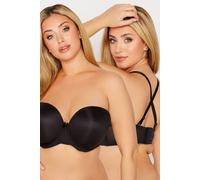 Yours Moulded Underwired Full Cup Multiway Bra with Removable Straps - Women's - Plus Size Curve Black