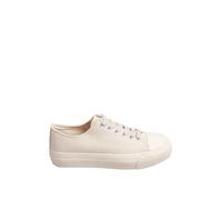 Yours - Natural Brown Canvas Trainers in Extra Wide Eee Fit - Women's