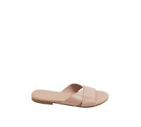 Yours - Natural Brown Faux Leather Mule Sandals In Wide E Fit - Women's