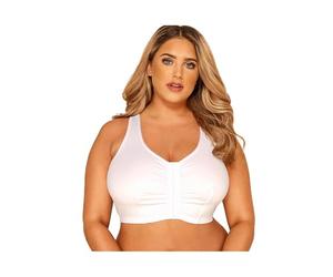 Yours Non-Wired Front Fastening Bra - Women's - Plus Size Curve