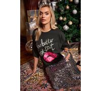 Yours Novelty Slogan T-Shirt In Black Black 30-32